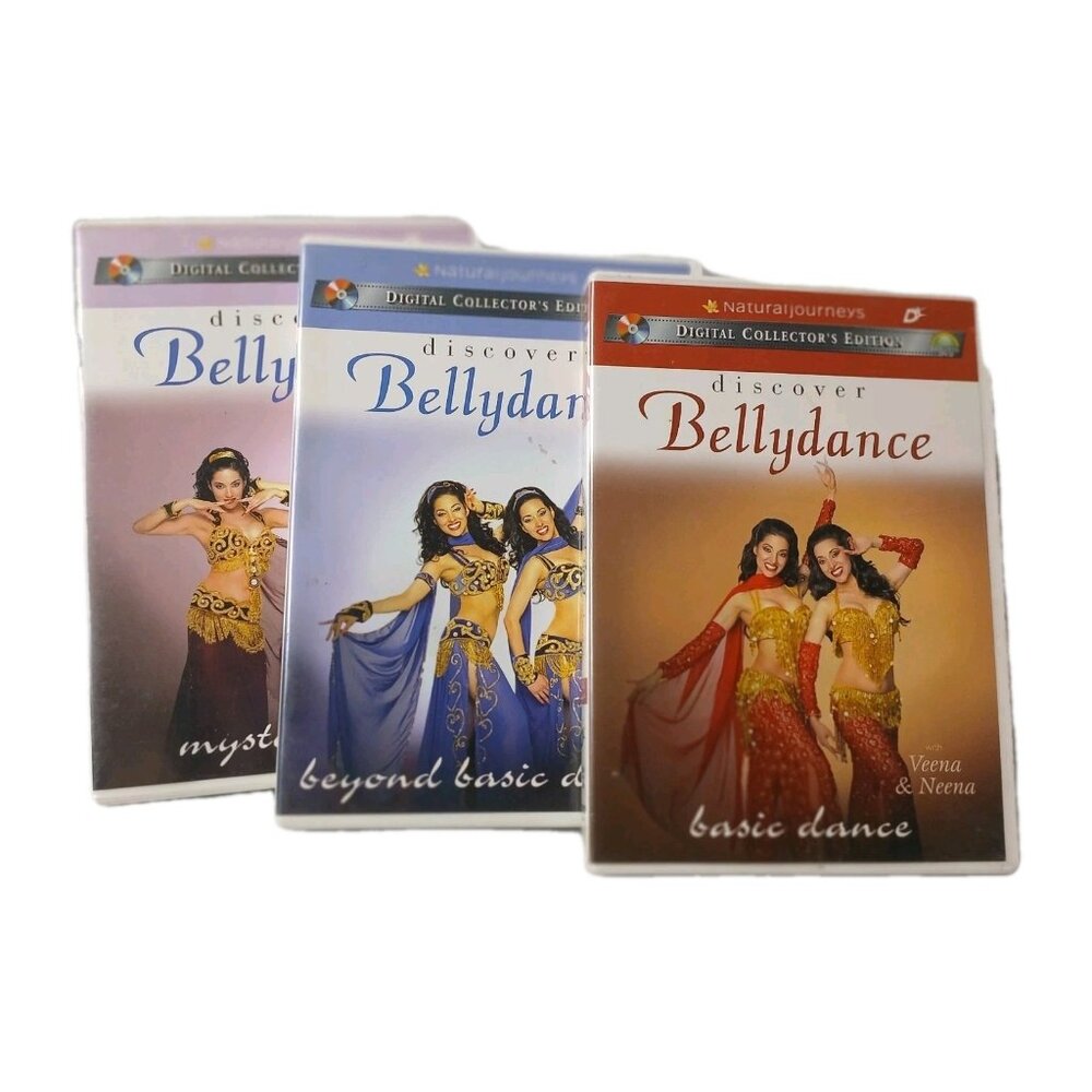 3 DVDS Learn to Bellydance Discover Mystic Dance Basic Dance Beyond Basic Dance